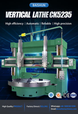 Tour vertical CNC robuste avec tournage de grand diamètre et double broche pour pièces d'éoliennes
