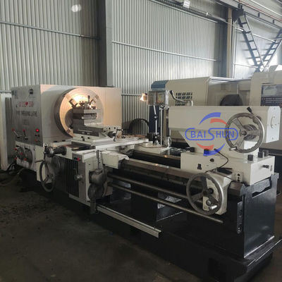 Machine à filetage de tuyaux CNC à grande profondeur de haute précision à double chuck QK1319