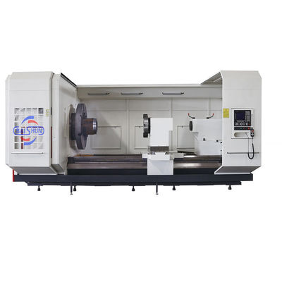 Machine à tourner à fil de tuyauterie à fente à grande broche avec double broche